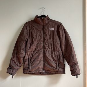 Brown North Face Puffy